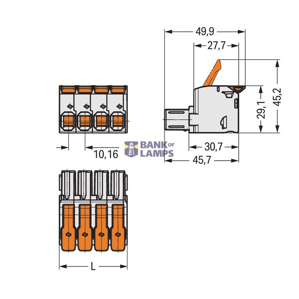 832-1102 1-conductor female connector; lever; Push-in CAGE CLAMP® image 4