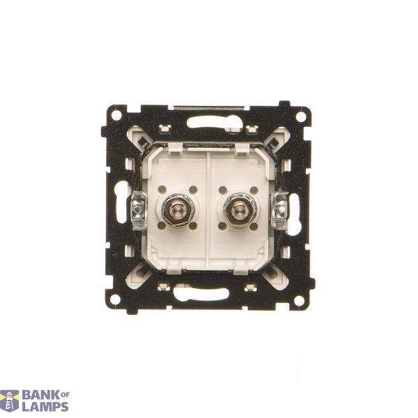 Cover for single socket outlet with earthing, orange image 1