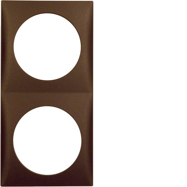 Integro Flow Frame, 2-Gang Brown Matt image 1