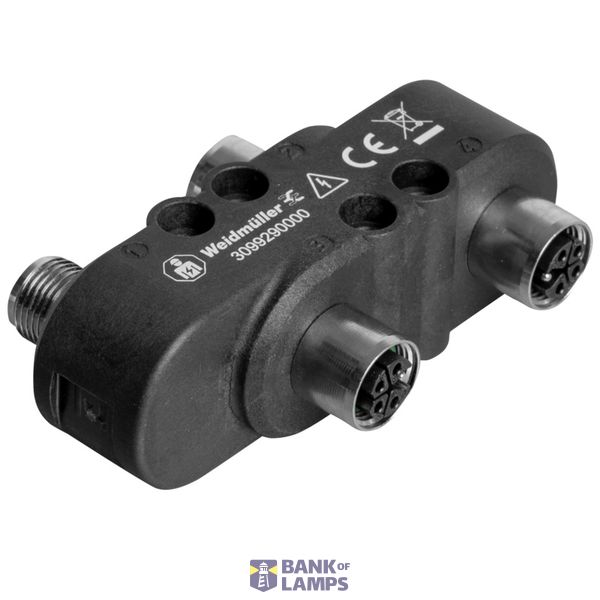 Sensor-actuator adaptor, Number of poles: 4, Coding: K-coded, 630 V image 1