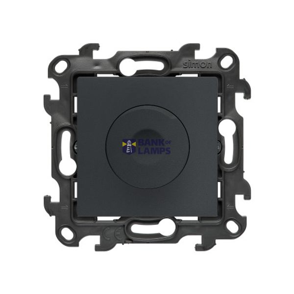 Dimmer for dimmable LED's, rotary-push, 1 pole, (module), Simon 24, IP20, graphite mat image 1