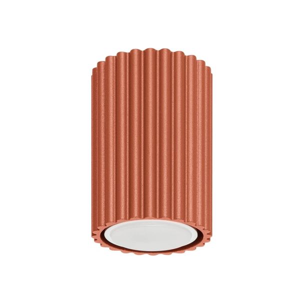 SURFACE-MOUNTED CYLINDRICAL CEILING TUBE CARBON IN RED OCHRE COLOUR image 1