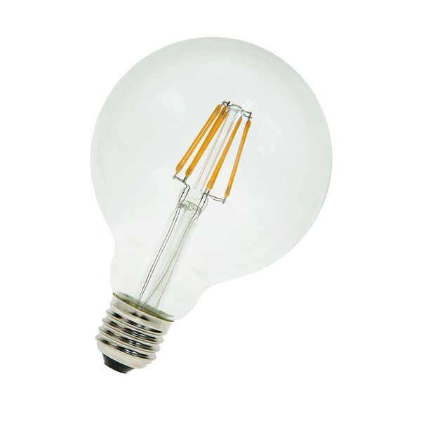 LED Filament G95 E27 240V 6W 2700K Clear image 1
