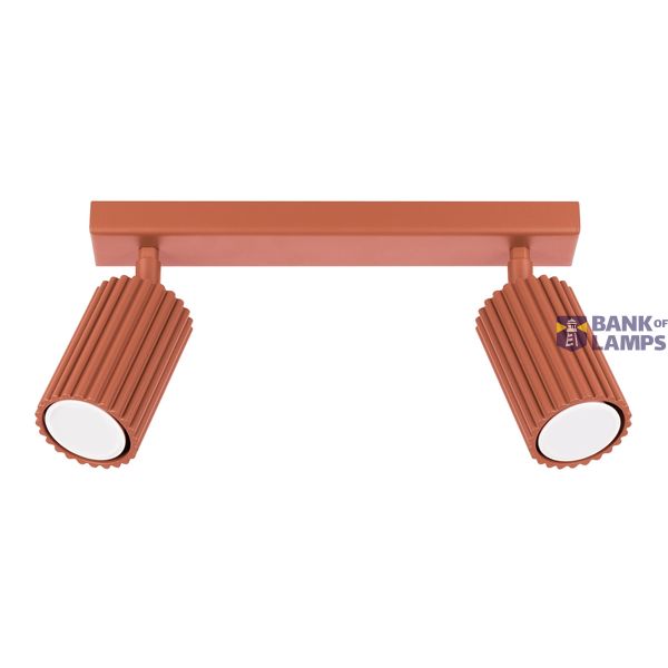 MOVABLE CARBON CEILING STRIP SPOTLIGHTS IN RED FINISH image 3