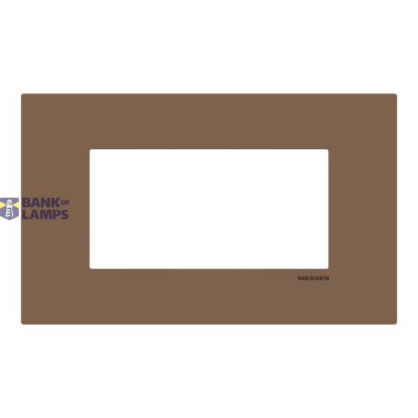 Frame - 1-gang / 4-modules - Niessen logo - Noble - Mocha image 1