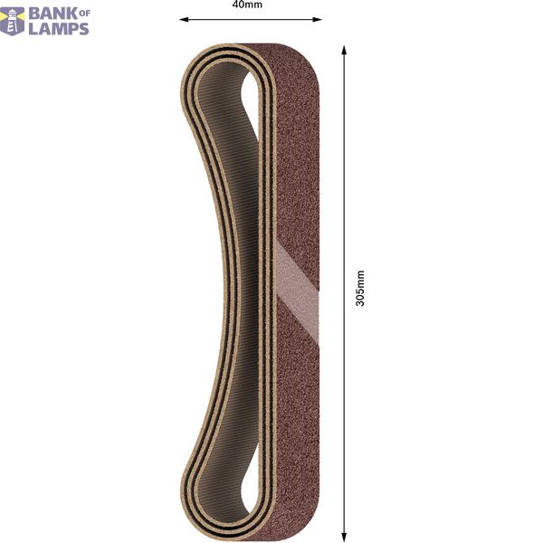 3-piece X440 sanding belt set 40 x 305 mm, 40 image 2