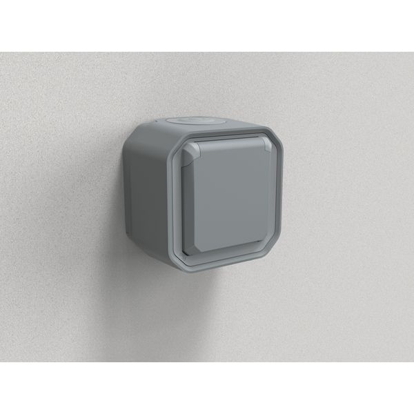 Socket Outlet Plexo French Standard Grey Surface image 2