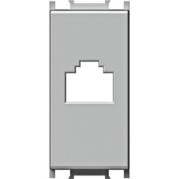 Cover for RJ45 toollessline jack, 1M, silver image 1