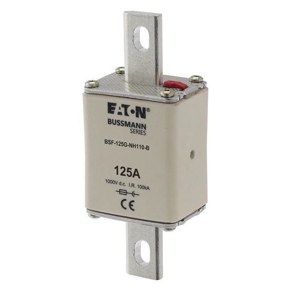 Fuse-link, high speed, 125 A, DC 1000 V, NH1, 40 x 53 x 135 mm, gBat, IEC, bolted connection image 9