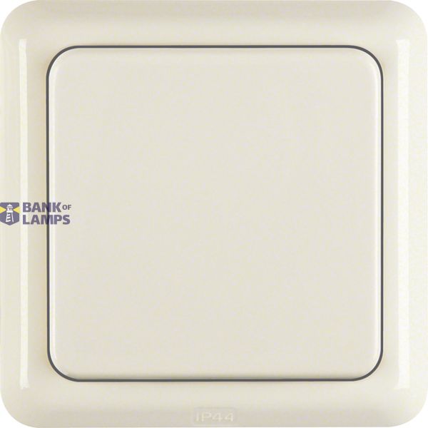WCD RA with hinged cover and cover frame, IP44 flush-mounted, white image 1