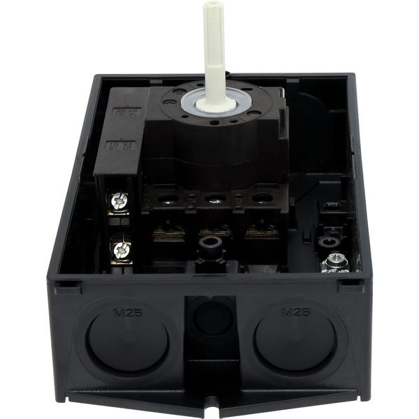 P1-32/I2/SVB-SW/HI11 Main switch, P1, 32 A, surface mounting, 3 pole, 1 N/O, 1 N/C, STOP function, With black rotary handle and locking ring, Lockable in the 0 (Off) posit image 14