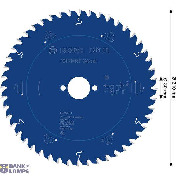 Circular saw blade Expert for Wood 210 x 30 x 2,8 mm, 48 image 1