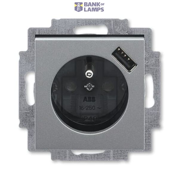 5569H-A02357 69 Single socket outlet with USB image 1