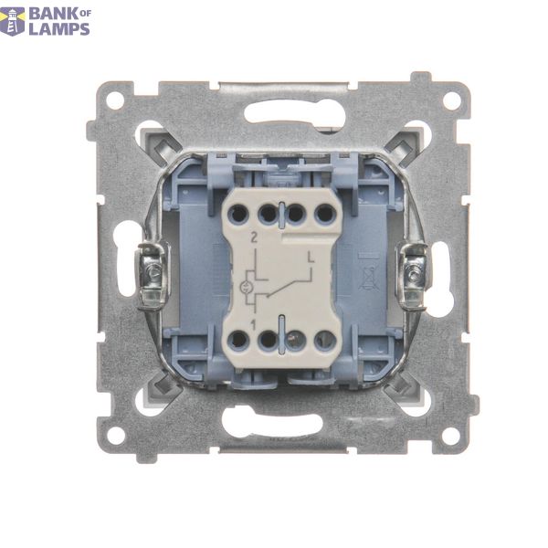 Single button for switches and push buttons, antibacterial white image 1