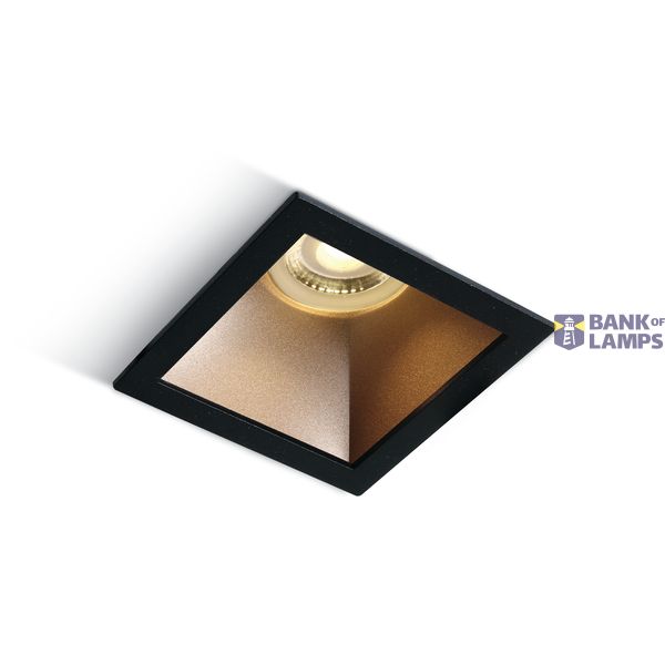 BLACK GU10 10W BRASS REFLECTOR DARK LIGHT image 1