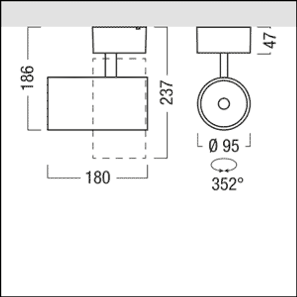 V2-SF M 3300-930 SWI VFL WH WH - LED surface-mounted spotlight image 2