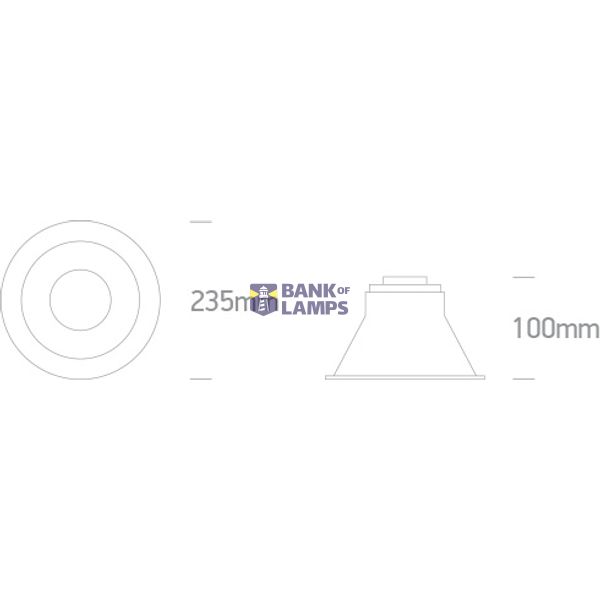 WHITE 25W IP54 WW 230V DARK LIGHT image 2