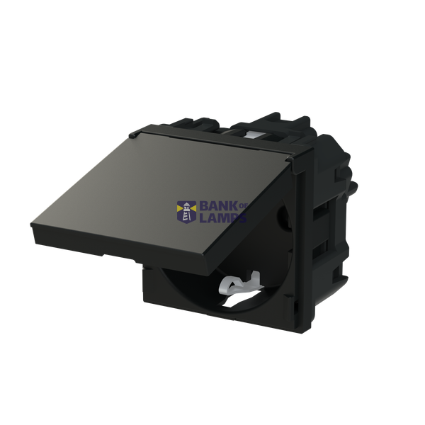 Socket outlet Schuko Without imprint Matt Black  - Zenit image 2