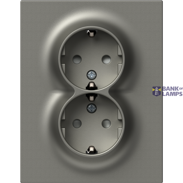 SOCKET SCHUKO DOUBLE 2P+E 16A 250V~ TI F 4417108 image 1