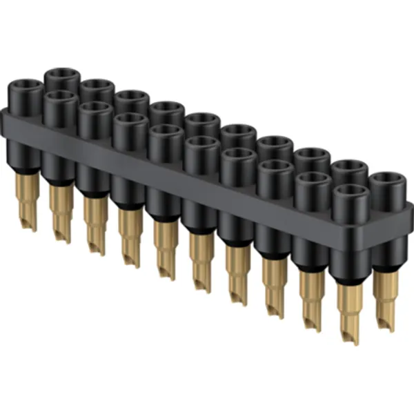 4.5 mm socket header, solder connection, black, 63.9356-21 image 1