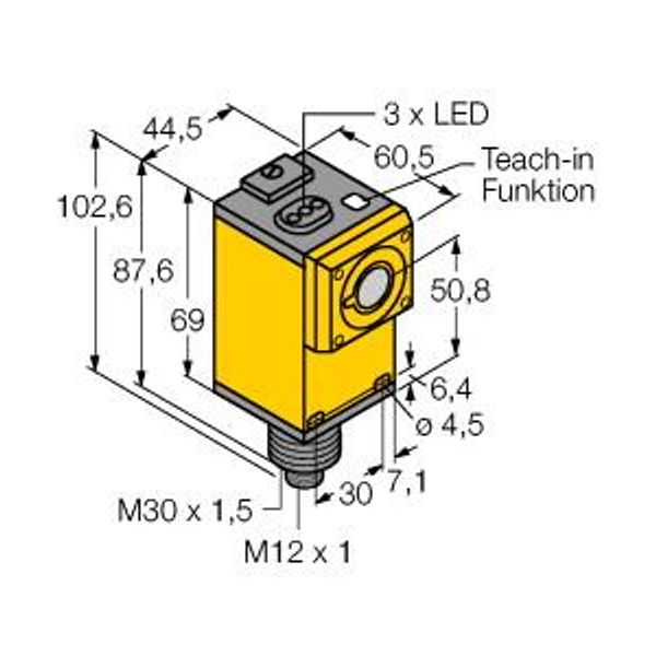 Ultrasonic Sensor diffuse mode sensor   Q45UBB63DAQ6 image 1