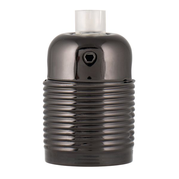 Lampholder Metal Screw E27 Black image 1
