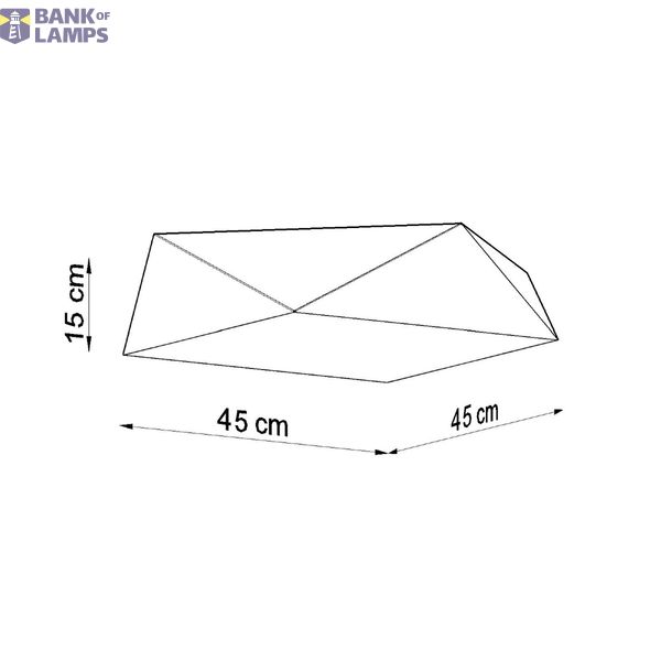 PLAFON HEXA 45 CEKIN E27 3X60W IP20 image 4