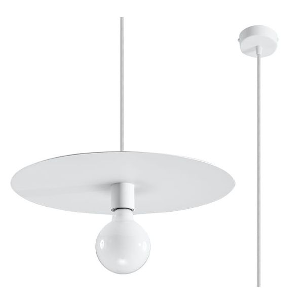 FLAVIO HANGING LAMP WHITE E27 1X60W IP20 image 1