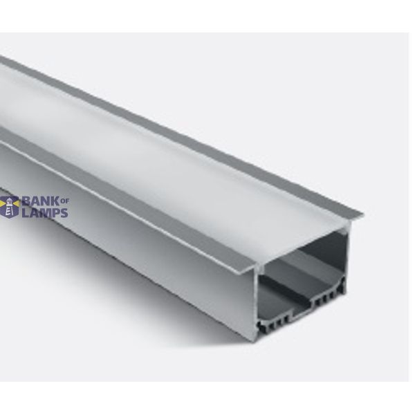 RECESSED PROFILE 2m FOR 40mm STRIPS + PC OPAL DIFF image 1