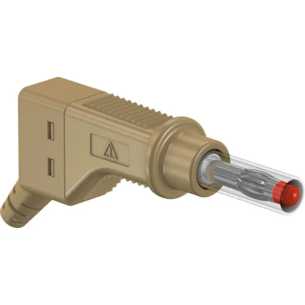 4 mm plug, screw connection, 2.5 mm², CAT II, brown, 66.9328-27 image 1