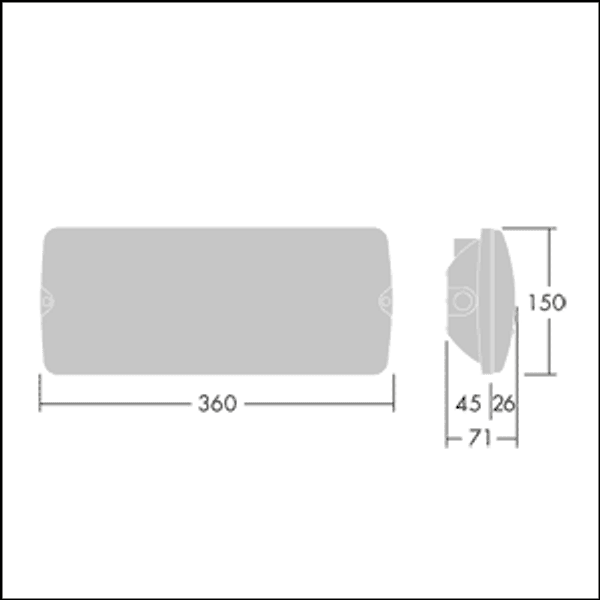 VOYAGER SOLID L MS HP ECD WH - LED emergency luminaire image 3