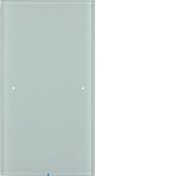 Touch sensor 1gang comf, intg bus coupling unit, KNX - R.3, glass p. w image 1