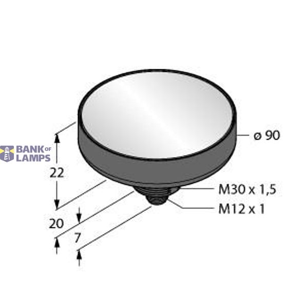 LED Signal Light Flat Beacon   K90TFDLGRPQ image 1