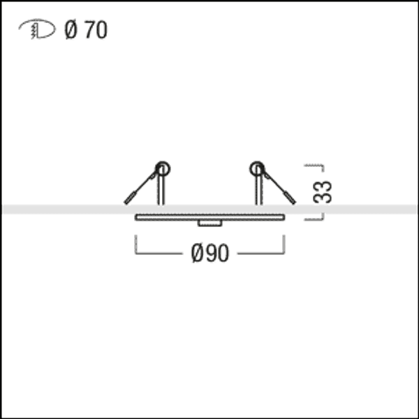 TLX S/HO CEILING ROSE RECESSED - Ceiling rose image 2