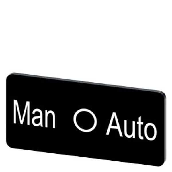 Labeling plate 12.5 x 27 mm, label black, labeling: Man-O-Auto image 1