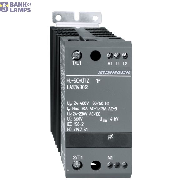 Solid state contactor 1-polig 30A/24-480VAC, 24-230VAC/DC image 1
