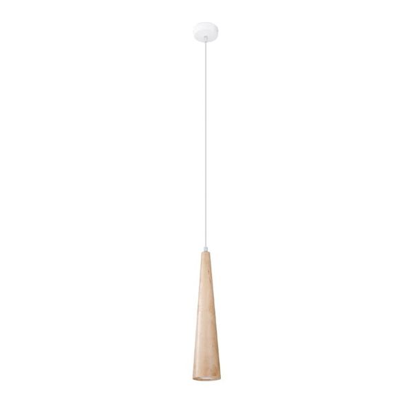 HANGING LAMP SULA 1 NATURAL WOOD GU10 IP20 image 1