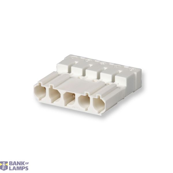 Screwless coupler 5-p plug, narrow, white image 1