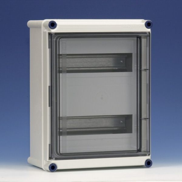 Encl. hinged cover+top head rail 2 slots, closed image 1