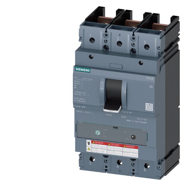 Circuit breaker 3VA5 UL frame 400 breaking capacity class H 65 kA @ 480 V 3-pole image 1