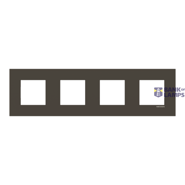 Frame 4-gang - Niessen logo - Anthracite image 1