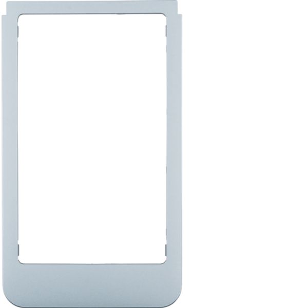 Design frame for KNX Touch Control 3.5", large opening, rounded edges, aluminum mat., varnish. image 1
