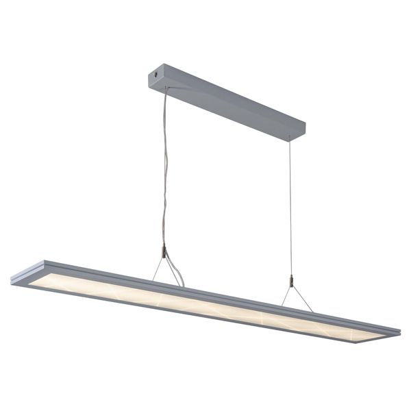 MODUS ART5000,  direct/indirect 80/20, pendant, LED 840, white, rectangle 200x1210mm, decor A, ceiling gear box, SENZOR READY+sensor image 1