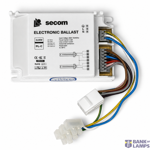 Electronic ballast 2x26W PL-C Secom image 1