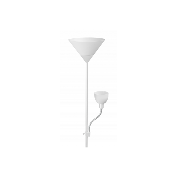 Floor lamp BENFICA 2, 1xE27, 1xE14, white image 1
