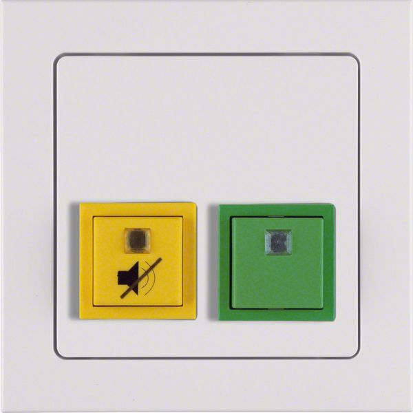 Cancellation/presence button frame, Q.3, p. white velvety image 1