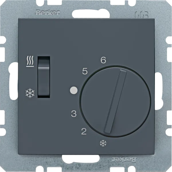 Temperature controller, changeover with heat/cooling switch, S.1/B.3/B.7, anthr. Mt. image 1