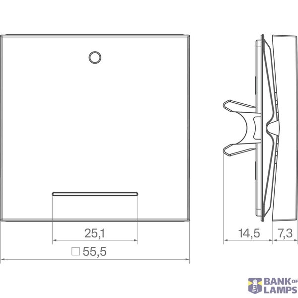 Rocker single with imprint "0", clear lens, A.x/C.x, titanium image 2