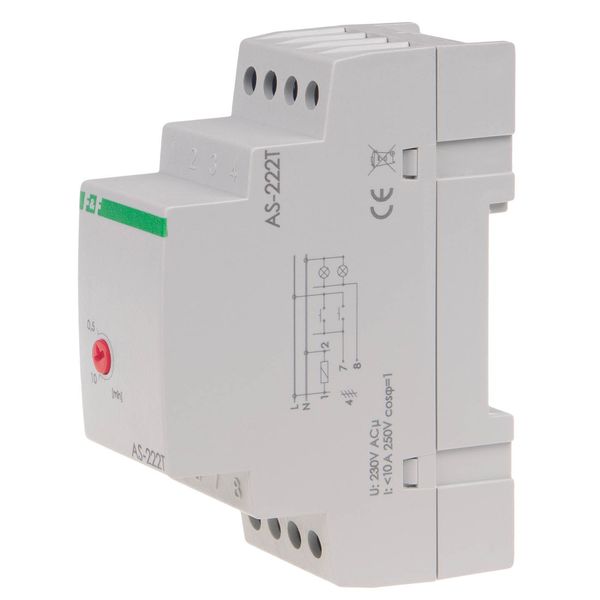 staircase automatic switch with lighting off and anti-blocking function, DIN rail mounting; AS-222T image 1