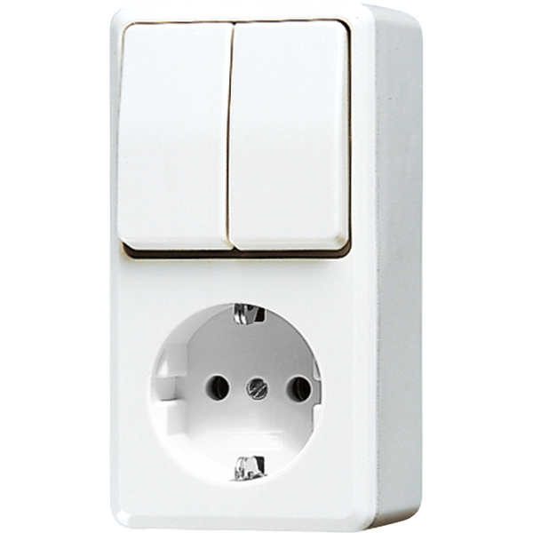 Combination SCHUKO® socket / 2-gang 675AWW image 2